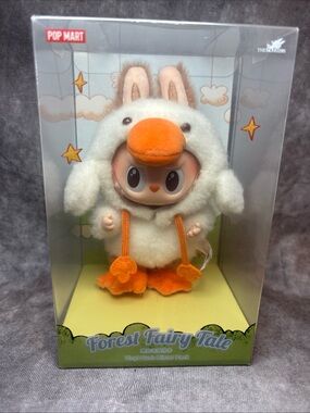 Pop mart Forest Fairy Tale Plush Doll in White and Orange